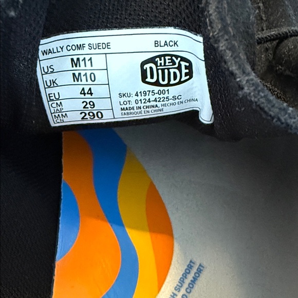 HEY DUDE Men's Black Loafers - Picture 6 of 8